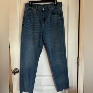 American Eagle Women’s Mom Blue Denim Long Jeans